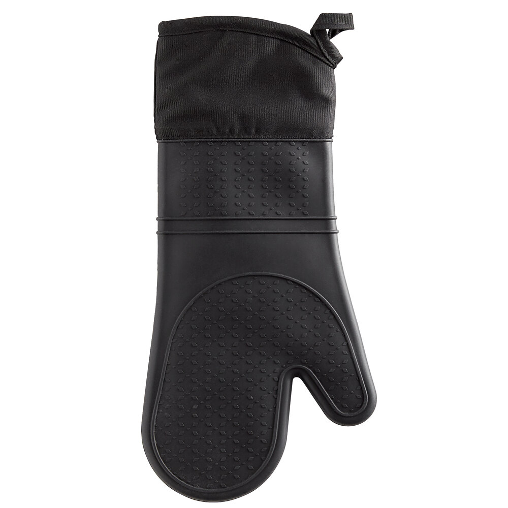 Vigor SafeMitt 15" Black Silicone Oven Mitt