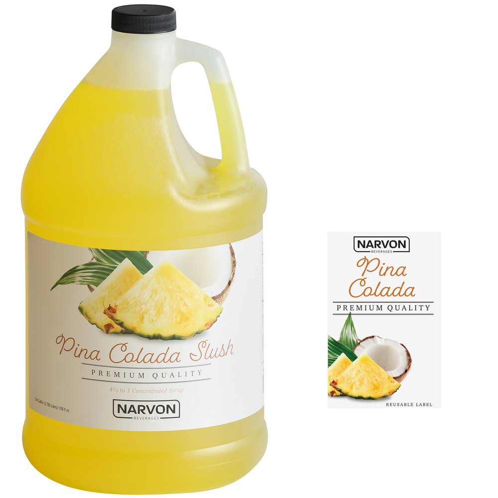 Narvon Pina Colada Slushy 4.51 Concentrate 1 Gallon 4/Case