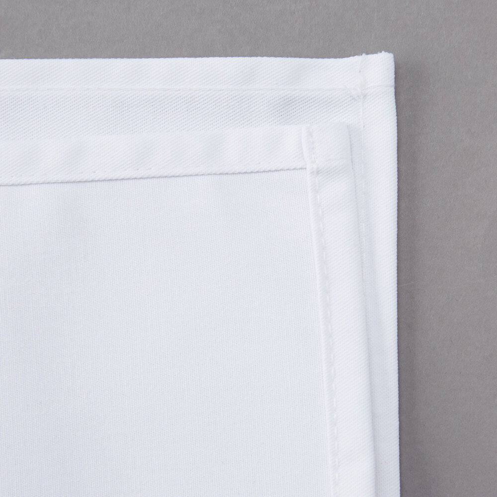 Oxford White 100% Spun Polyester Cloth Napkins, 20 x 20 MS2020 - 144/Case