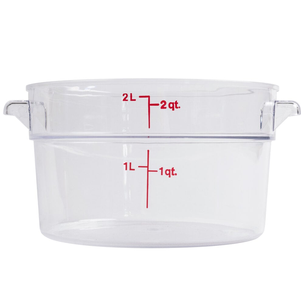 Cambro RFSCW2 Camwear 2 Qt. Clear Round Food Storage Container