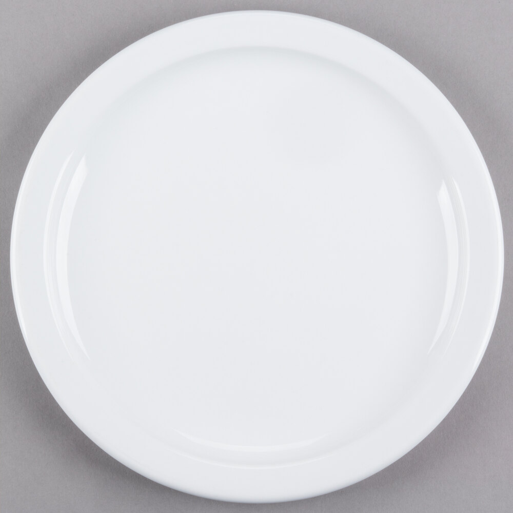 Cambro MDSPLT9148 Classic White Ceramic Ware 9" Ceramic Plate 24/Case