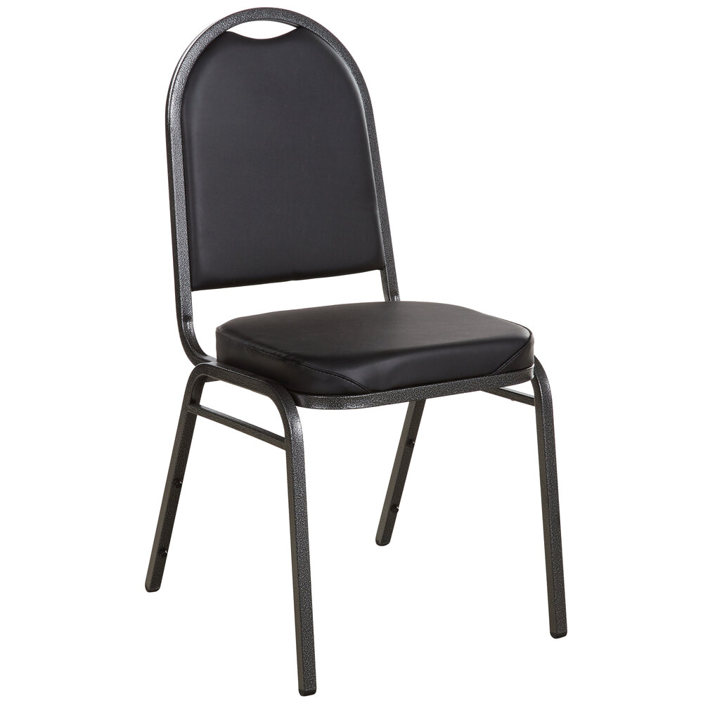 Lancaster Table & Seating Black Stackable Banquet Chair with 2" Padded