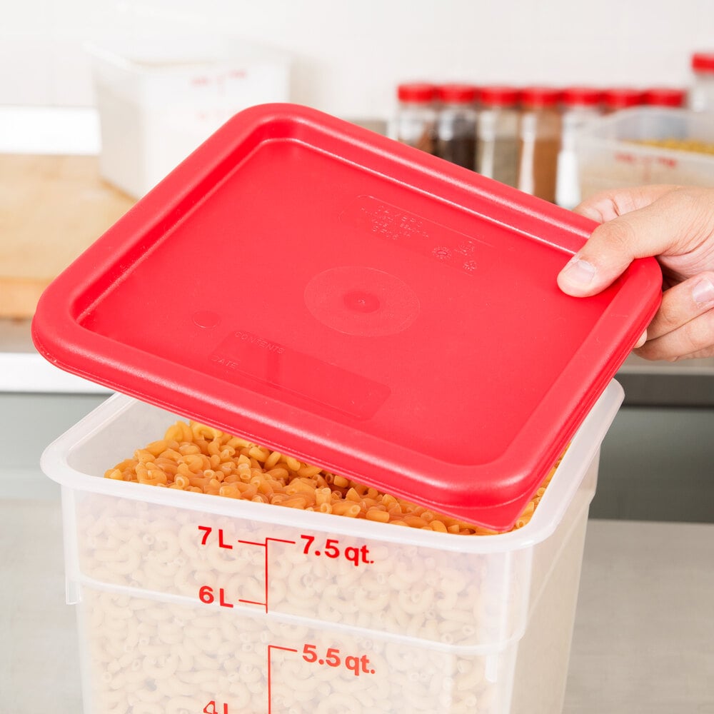  Cambro Medium Polyethylene Square Lids, fits 6 and 8 qt.  containers, Pack of 6: Cookware Lids: Home & Kitchen