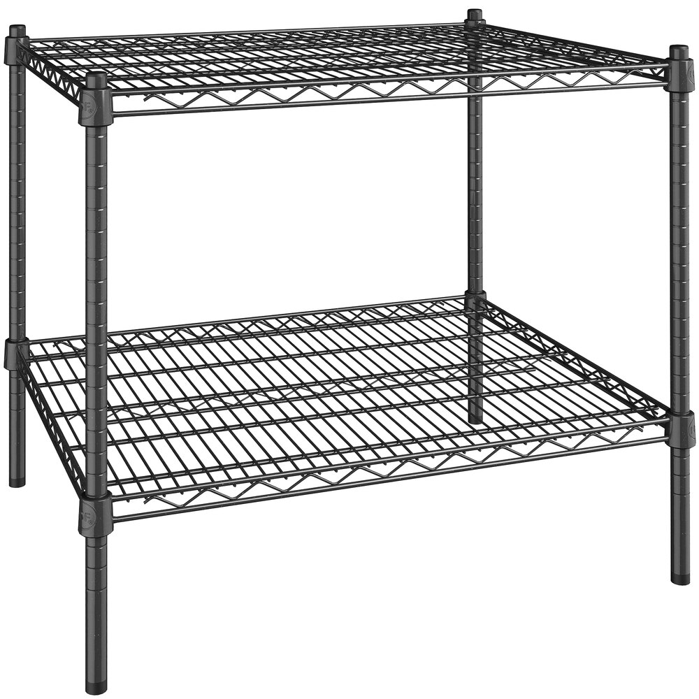 Home Set of 2pc Also perfect for Commercial Black Epoxy Wire Shelf 24 Inch Use at Your own Garage Hotel Zoo x 54 Inch Kitchen Animal shelter. 