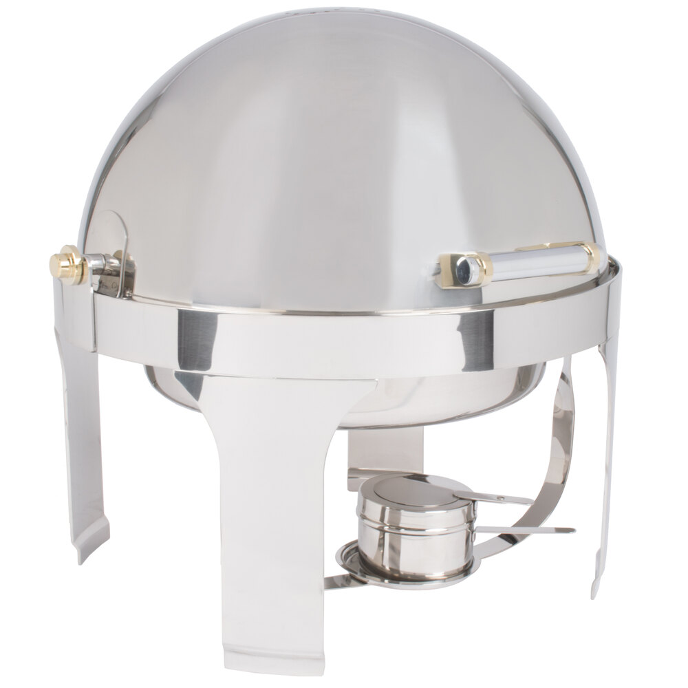 Vollrath 46070 6 Qt. New York, New York Roll Top Round Chafer with ...