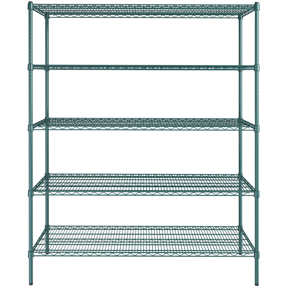 Commercial Epoxy Green Coated Wire Shelf Shelving Posts 74-4 Posts 