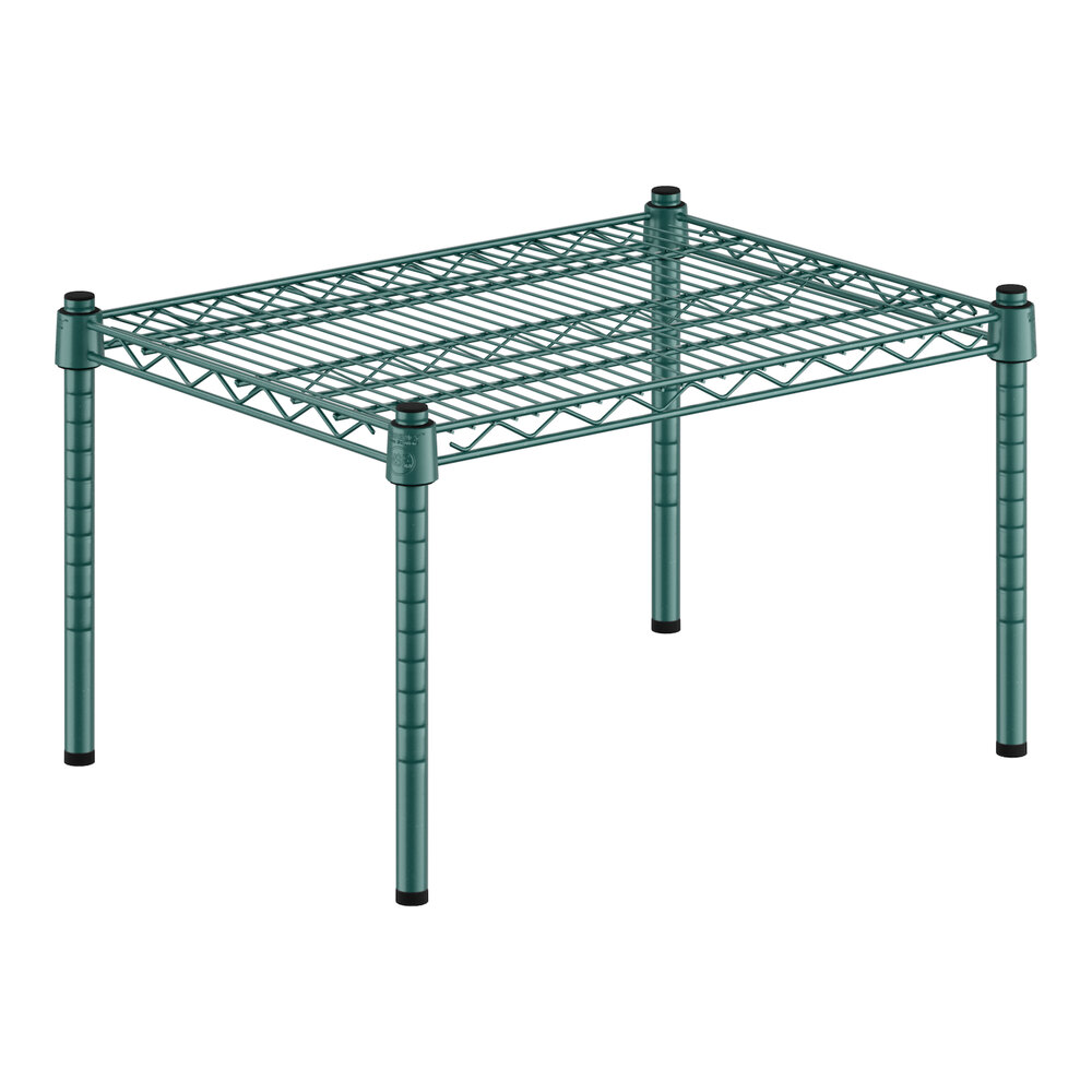 Regency 24 x 36 Green Epoxy Drying Rack 4-Shelf Kit with 64 Posts and  Casters - 3 Slots