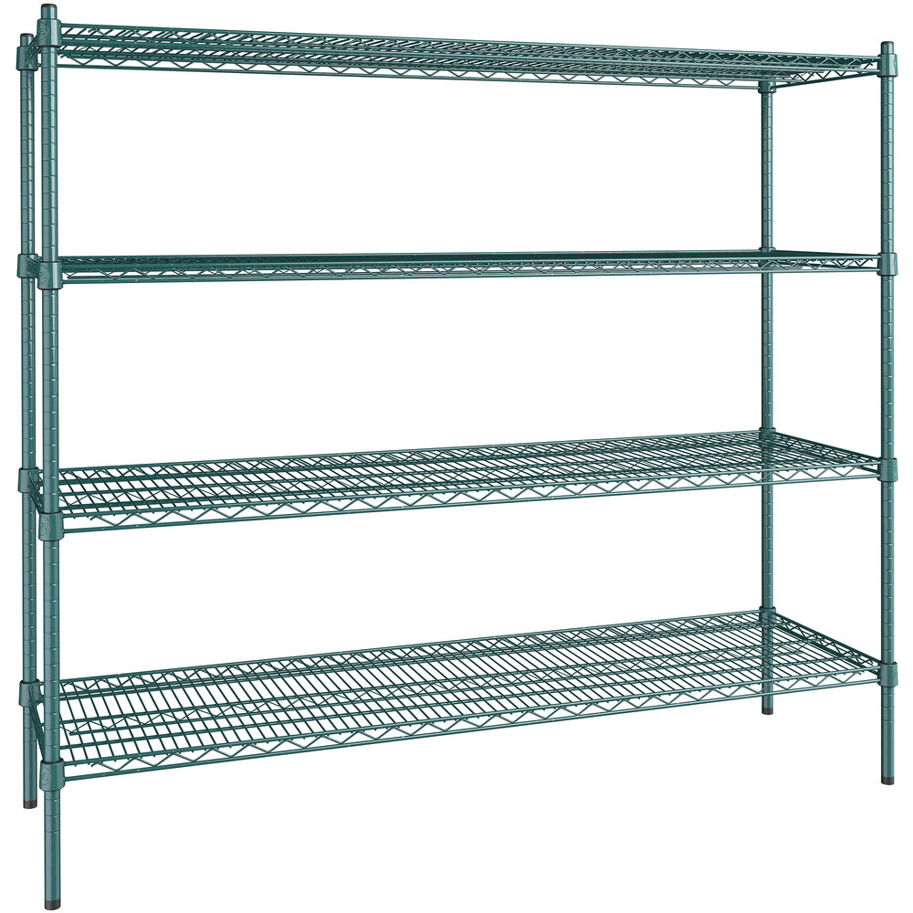 Green Epoxy Wire Shelf 30 Inch Home Kitchen Zoo x 60 Inch Also perfect for Commercial Animal shelter. Hotel Use at Your own Garage 