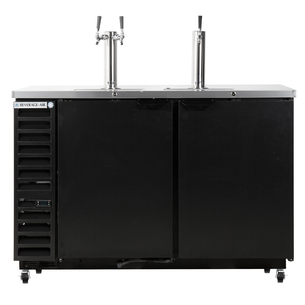BeverageAir DD58HC1B 1 Single and 1 Double Tap Kegerator Beer