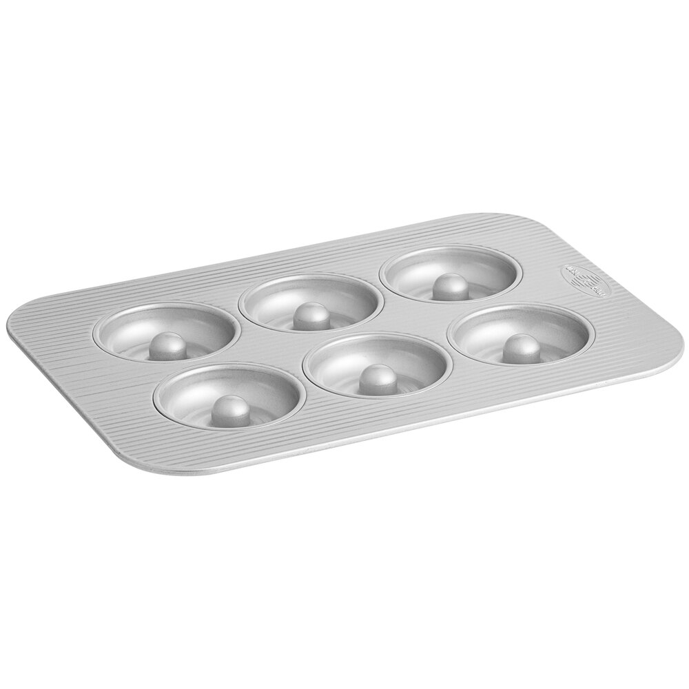 Chicago Metallic 25200 Glazed Aluminized Steel 6Cavity Donut Pan