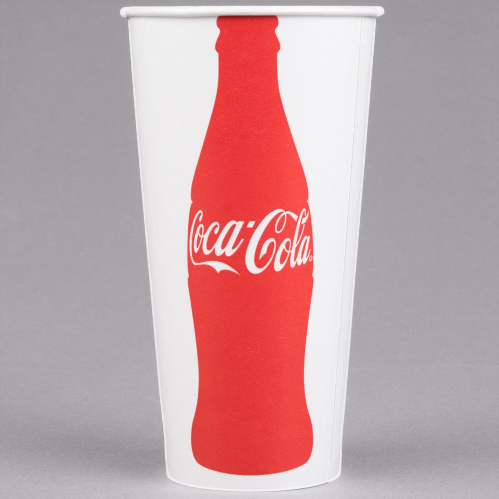 2 Coca-Cola Coke Soda Distributor Restaurant Red Plastic Cups 2000s NOS New 