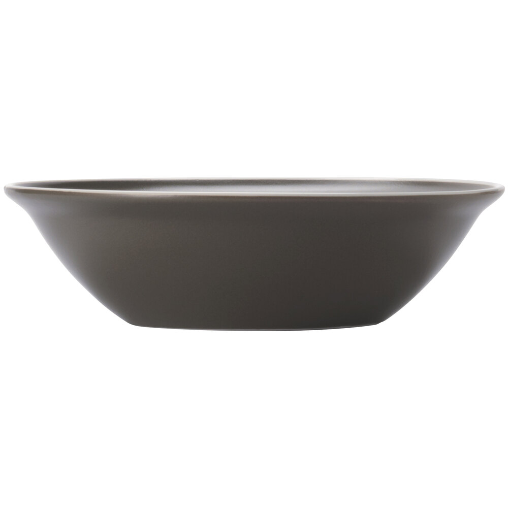 Libbey ENG19O Englewood 24 oz. Matte Olive Porcelain Salad Bowl 36/Case