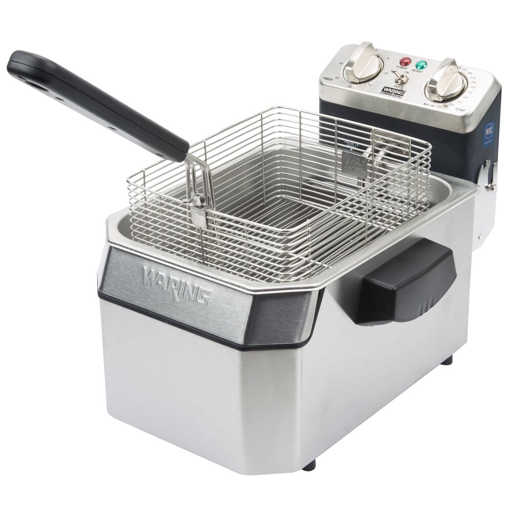 Waring Commercial WDF1000 Electric Deep Fryer, 120V, 10 lb