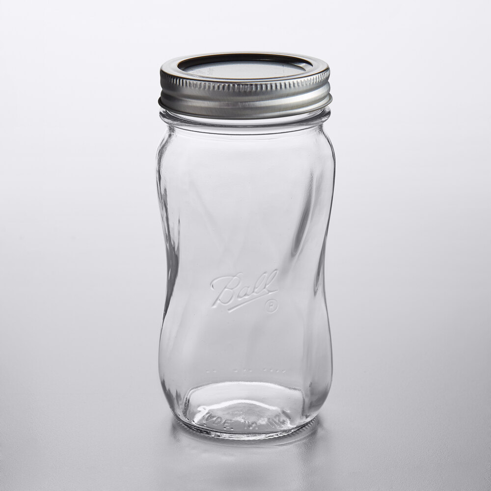 Ball 16 oz. Elite Spiral Glass Mason Jar 4/Pack
