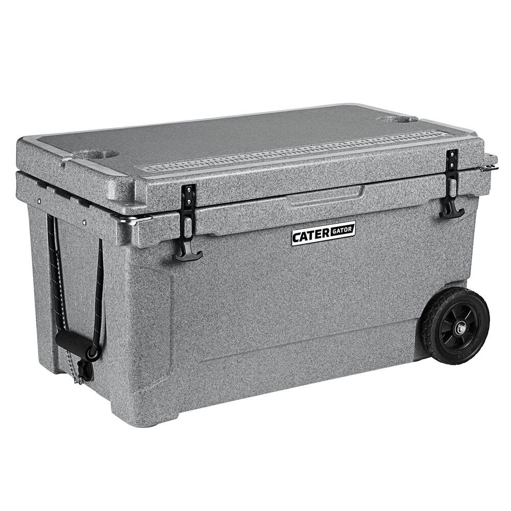 CaterGator CG65SPGW Gray 65 Qt. Mobile Rotomolded Extreme Outdoor