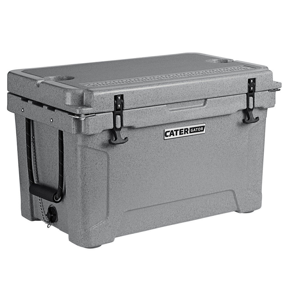 CaterGator CG45SPG Gray 45 Qt. Rotomolded Extreme Outdoor Cooler / Ice
