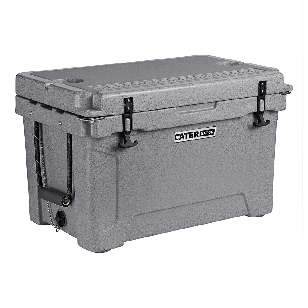 CaterGator CG45SPG Gray 45 Qt. Rotomolded Outdoor Cooler / Ice Chest