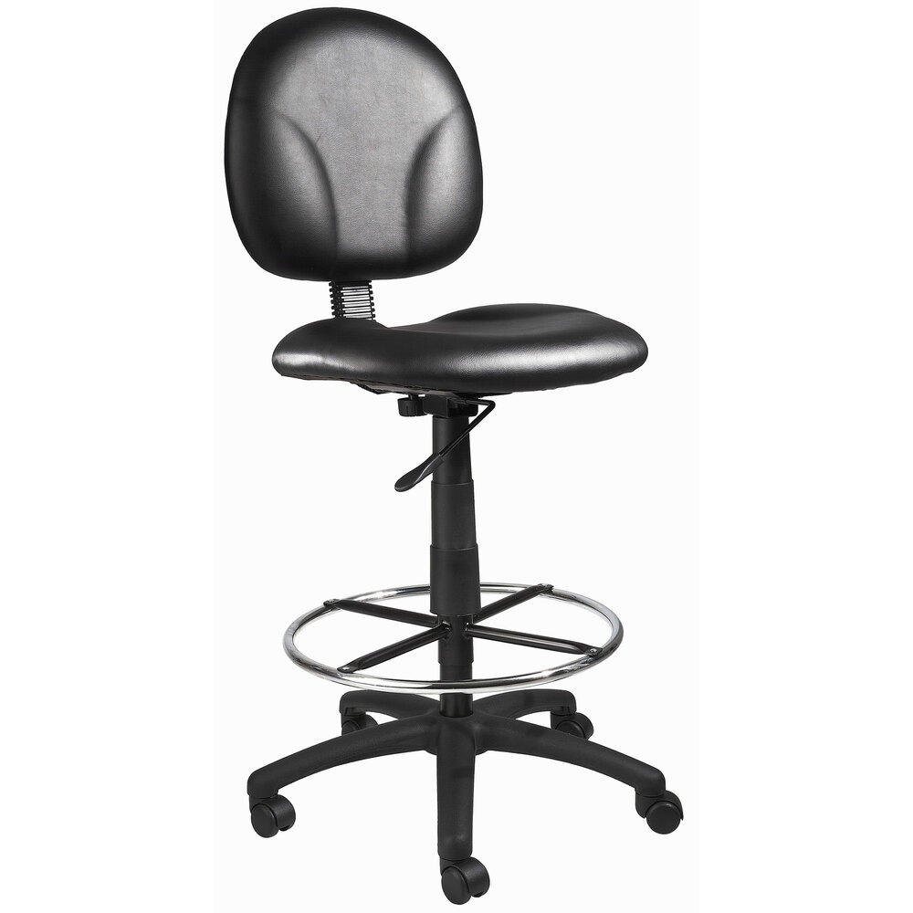 Boss B1690-CS Black Caressoft Drafting Stool with Footring