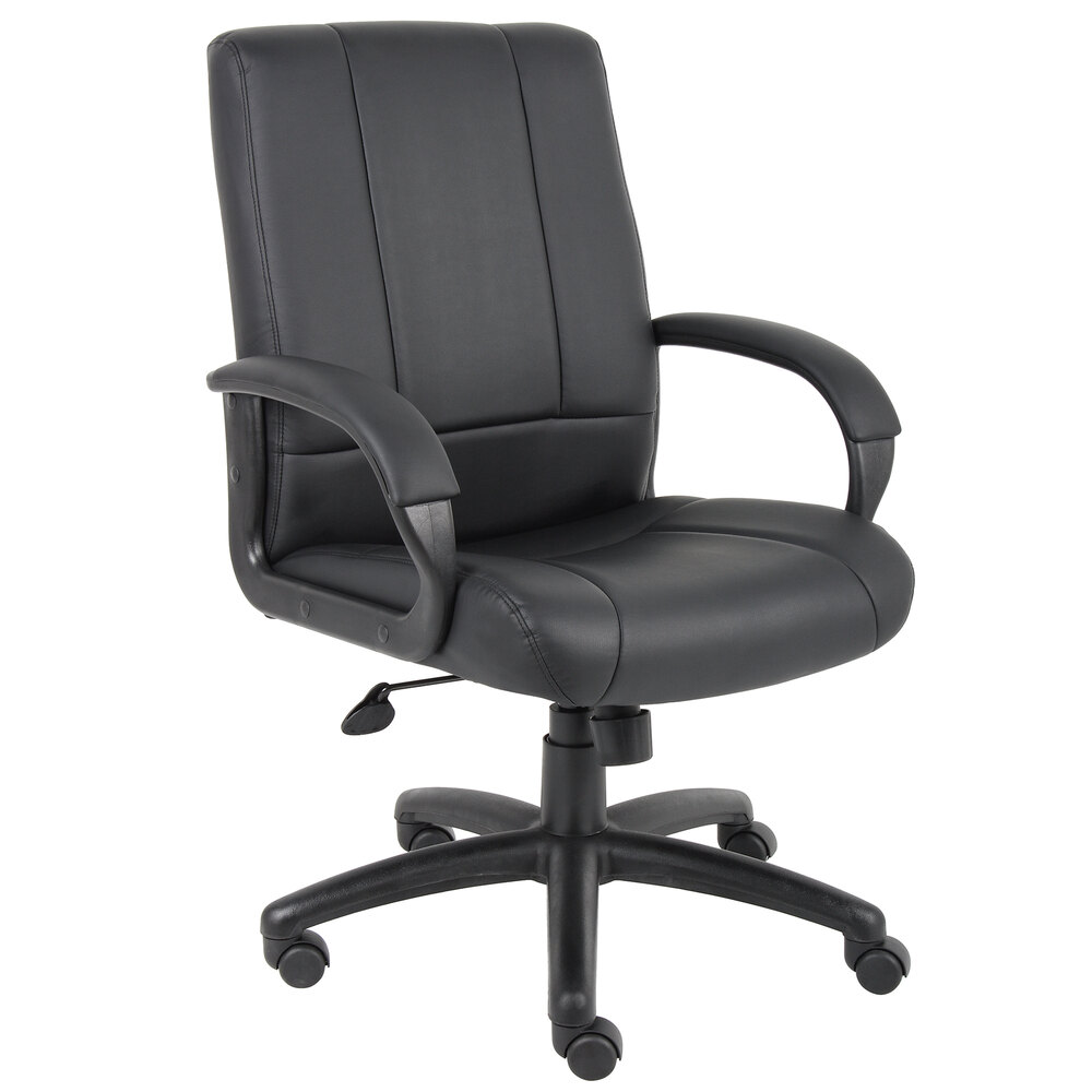 Boss B7906 Black Caressoft Executive Mid Back Chair Boss B7906 Black Caressoft Executive Mid Back Chair
