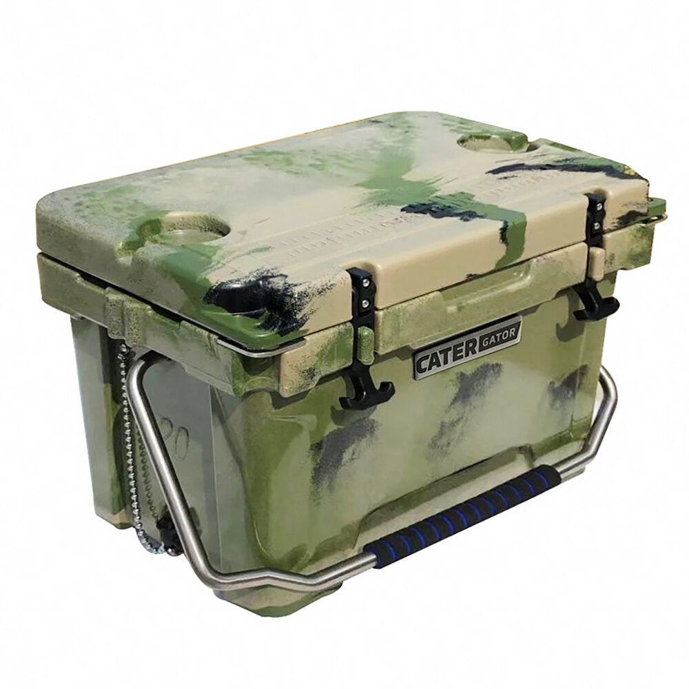 20 QT Rotomolded Cooler - 5-Day Ice Retention, Portable Ice Chest With Tie-Downs For Camping & Fishing