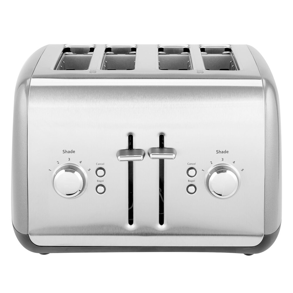 KitchenAid Kmt4115cu 4-Slice Toaster with Manual High-Lift Lever, Contour  Silver
