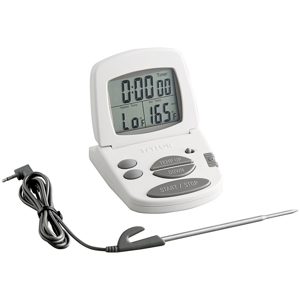 Departments - Taylor Wire Probe Digital Thermometer Plastic Black