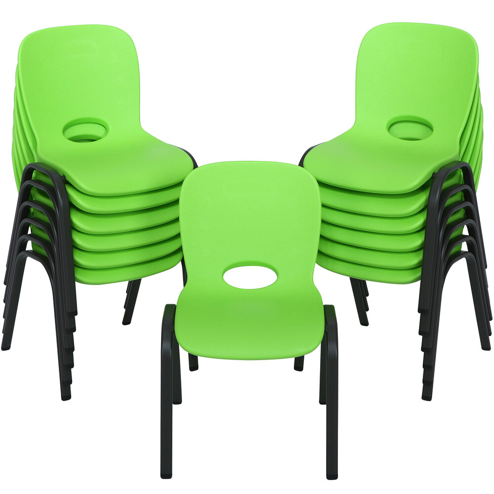 【新品未開封】SAHALL Green chairs 1000ピース Lifetime 80474 Lime Green Children's Stacking Chair - 13/Pack