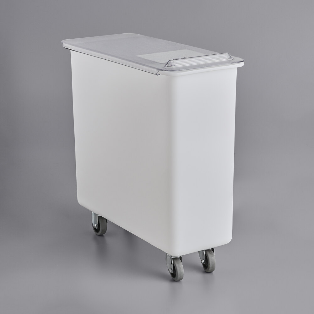 Carlisle BIN2702 27 Gallon / 430 Cup White Flat Top Mobile Ingredient