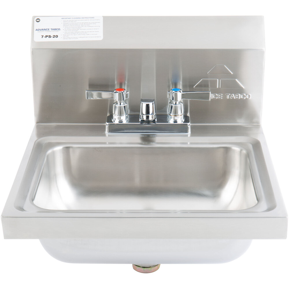 Details about   ADVANCE TABCO 7-PS-20 Hand Sink,Rect,14inx10inx5in 