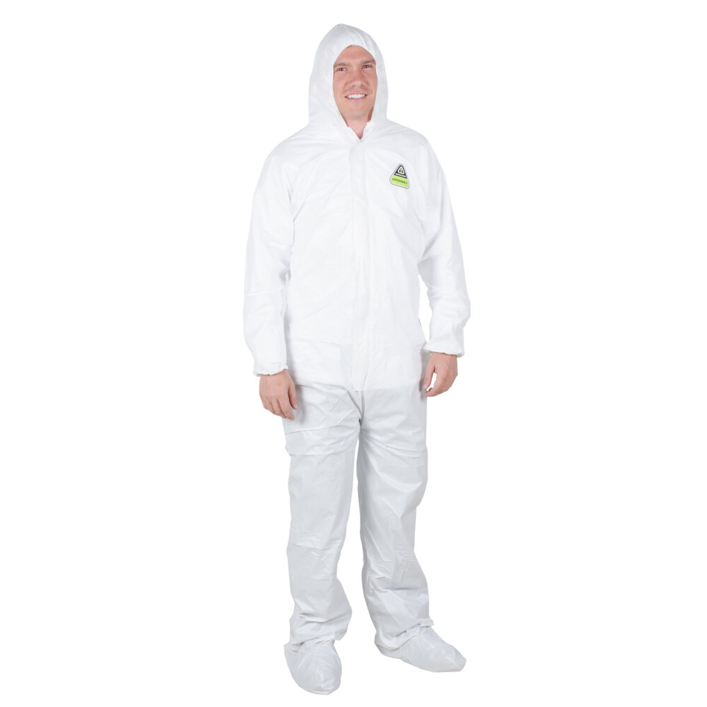 RCR  WHITE DISPOSABLE COVERALLS  MICROPOROUS TYPE 5 & 6  PROTECTIVE 51309 