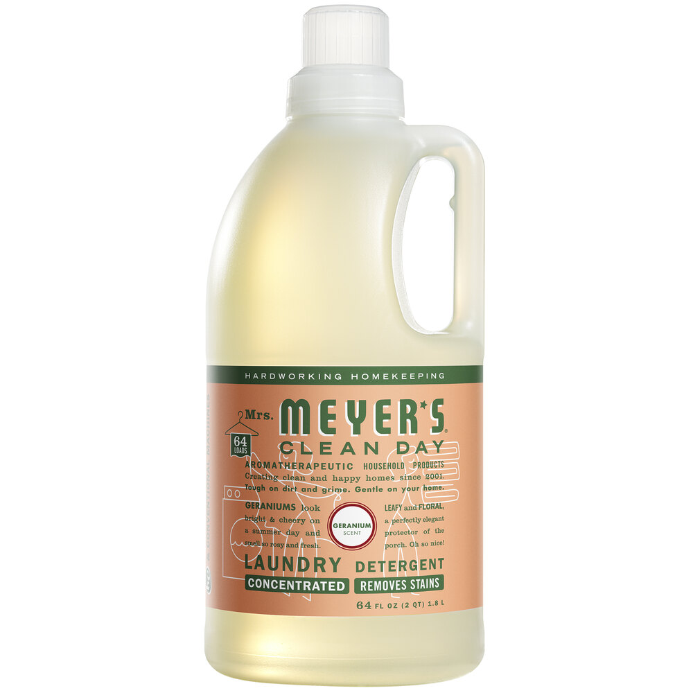 Mrs. Meyer's Clean Day 651372 64 fl. oz. Geranium Laundry Detergent 6