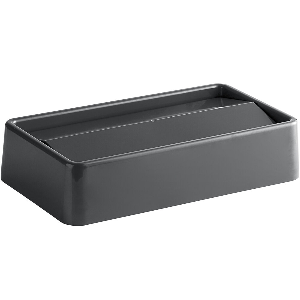 trash can with swing top lid