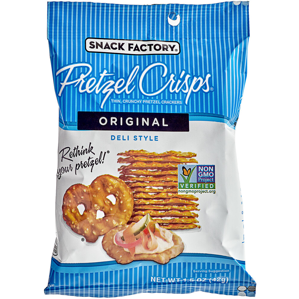 Snack Factory Deli Style Pretzel Crisps 1.5 oz. 24/Case