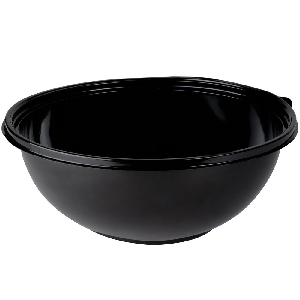 Sabert 92320 FreshPack 320 oz. Black Round Bowl 25/Case