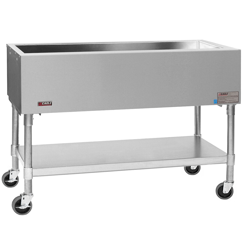 Eagle Group PCP3 48" Mobile IceCooled Cold Food Table with Galvanized