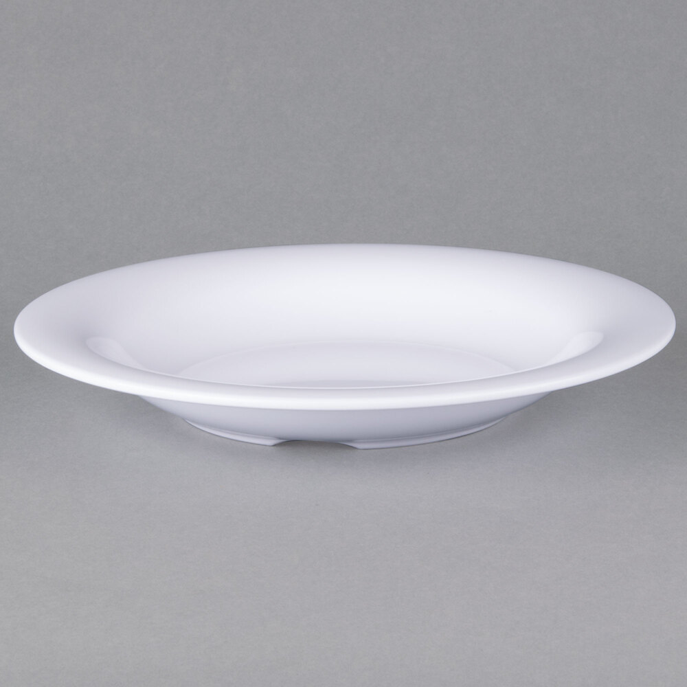 Carlisle 3303402 Sierrus 9 1/4" White Melamine Pasta / Soup / Salad