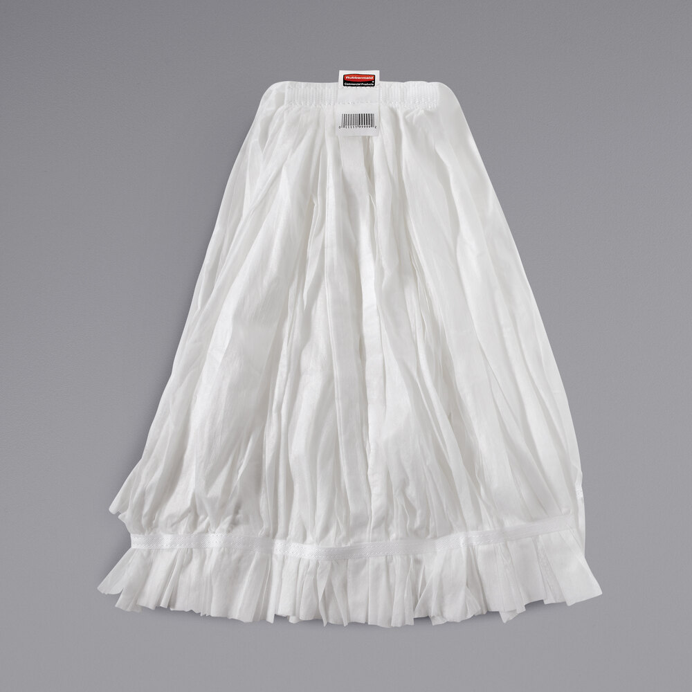 Rubbermaid 2025502 20 White Disposable Wet Mop Head with 1" Headband