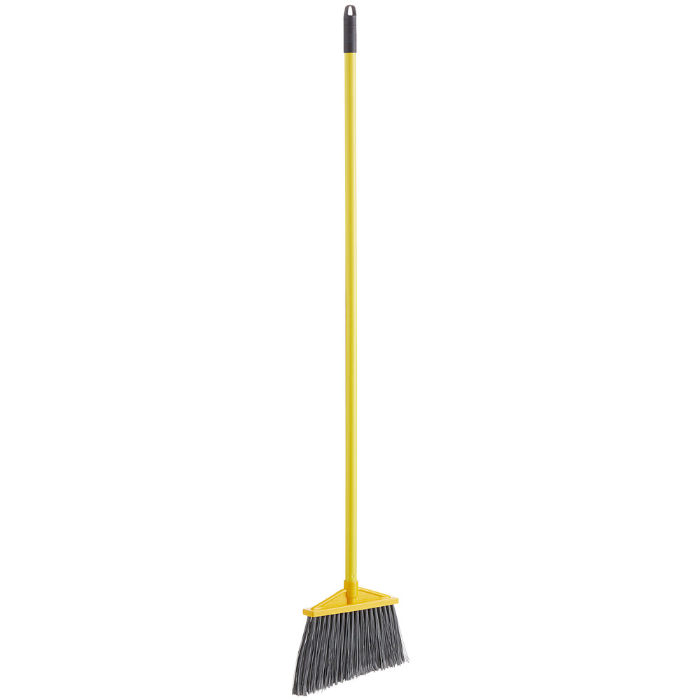 Rubbermaid® Angled Broom With Vinyl Coated Metal Handle - Pkg Qty 6