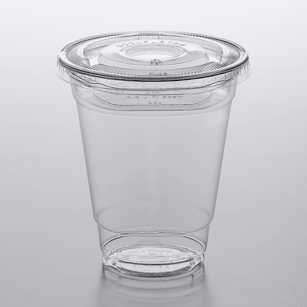 Choice 12 oz. Clear Plastic Cold Cup with 2 oz. Insert and