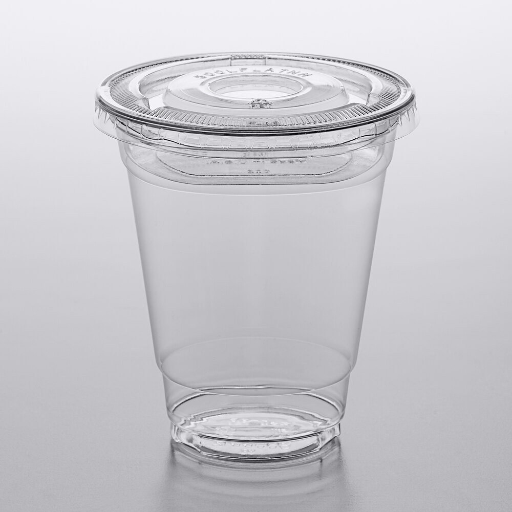 Choice 12 oz Clear  Plastic Cold Cup  with 2 oz Insert and 