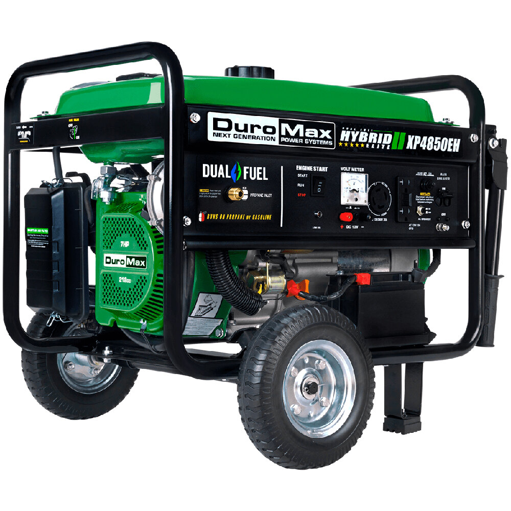 DuroMax XP4850EH Portable 208 CC Dual Fuel Powered Generator with