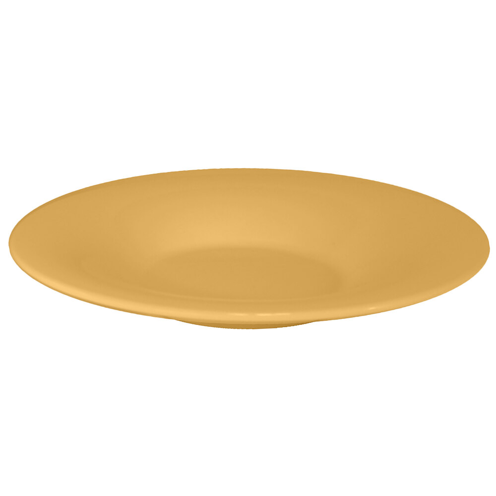 Thunder Group CR5810YW 12 oz. Yellow Melamine Pasta Bowl 12/Pack