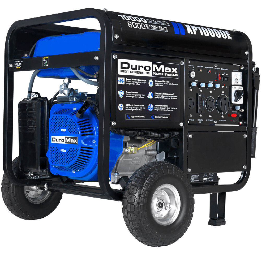 DuroMax XP10000E Portable 457 CC Gasoline Powered Generator with