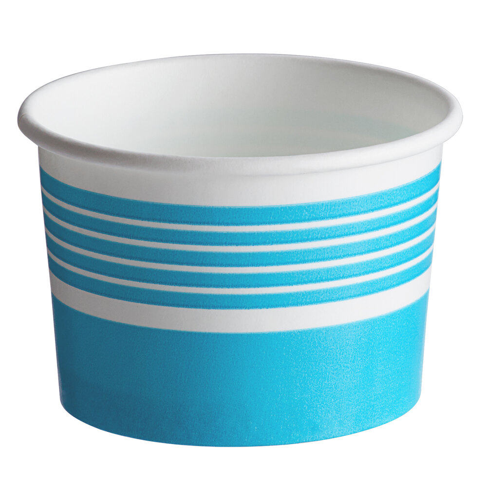 Choice 4 oz. Blue Paper Frozen Yogurt / Food Cup 1000/Case