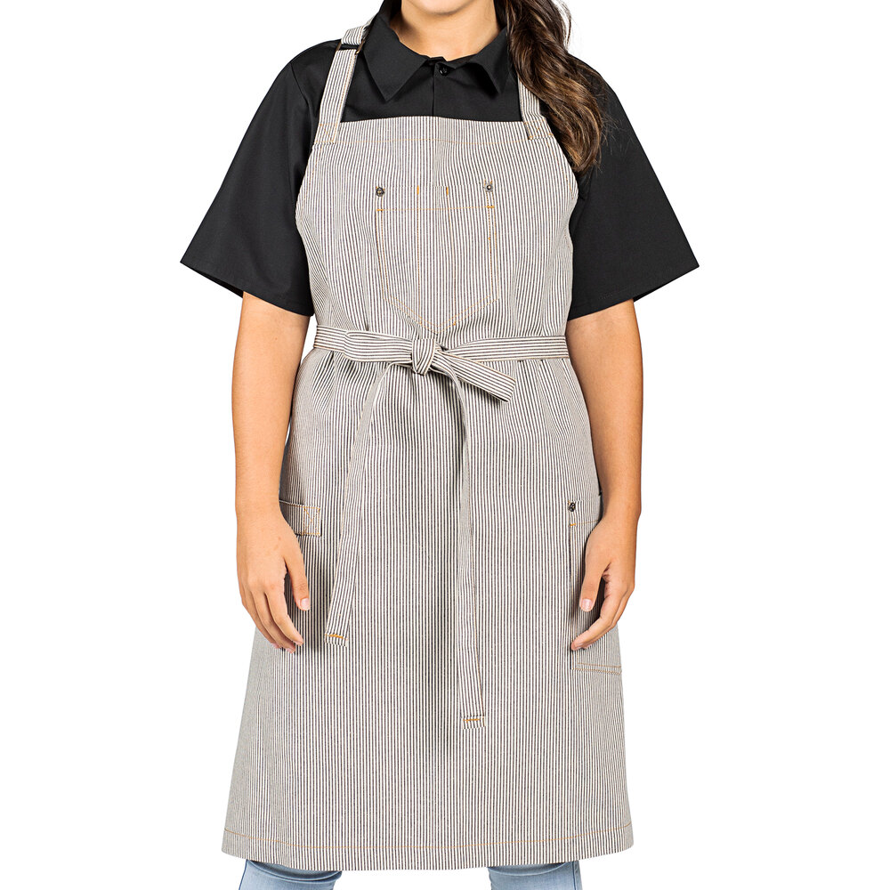 Uncommon Chef 3112 Ribbon Customizable 100% Cotton Denim Evolution Bib ...