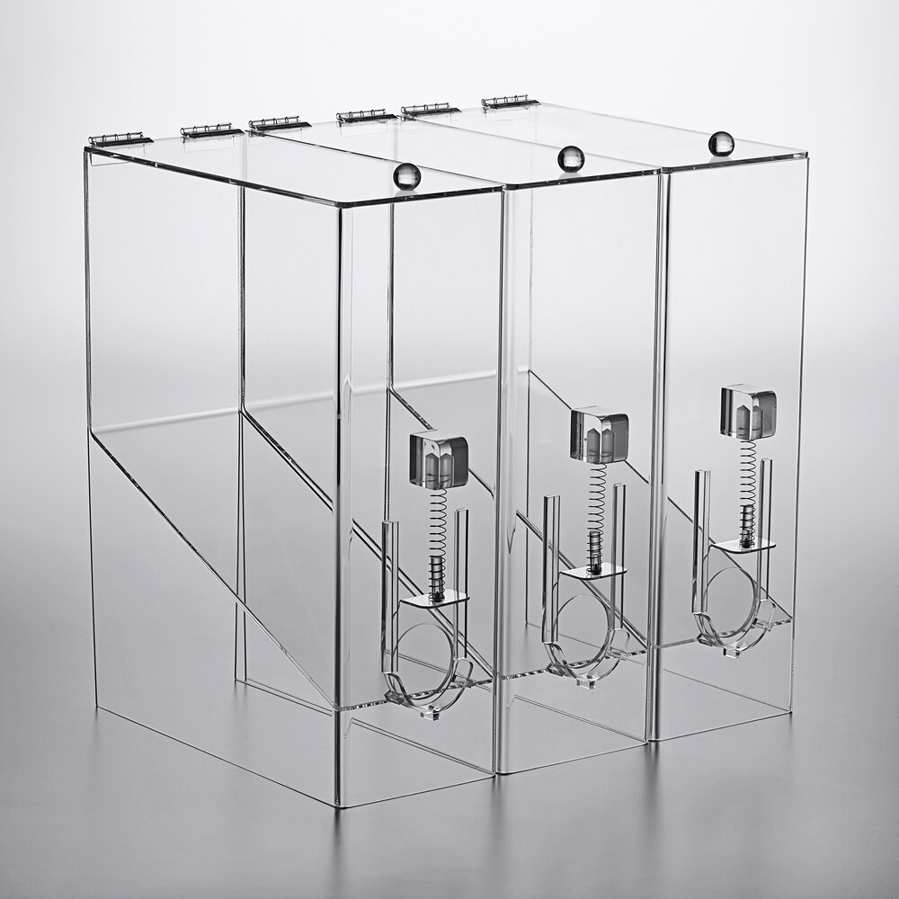 Choice 9 lb. Acrylic Dry Food / Coffee Bean Dispenser 3/Pack