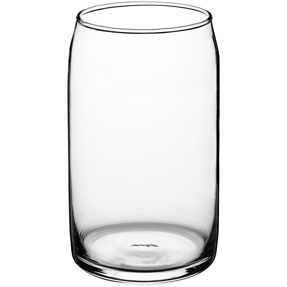 Acopa 16 oz. Customizable Clear Glass Cafe Mug - 12/Case