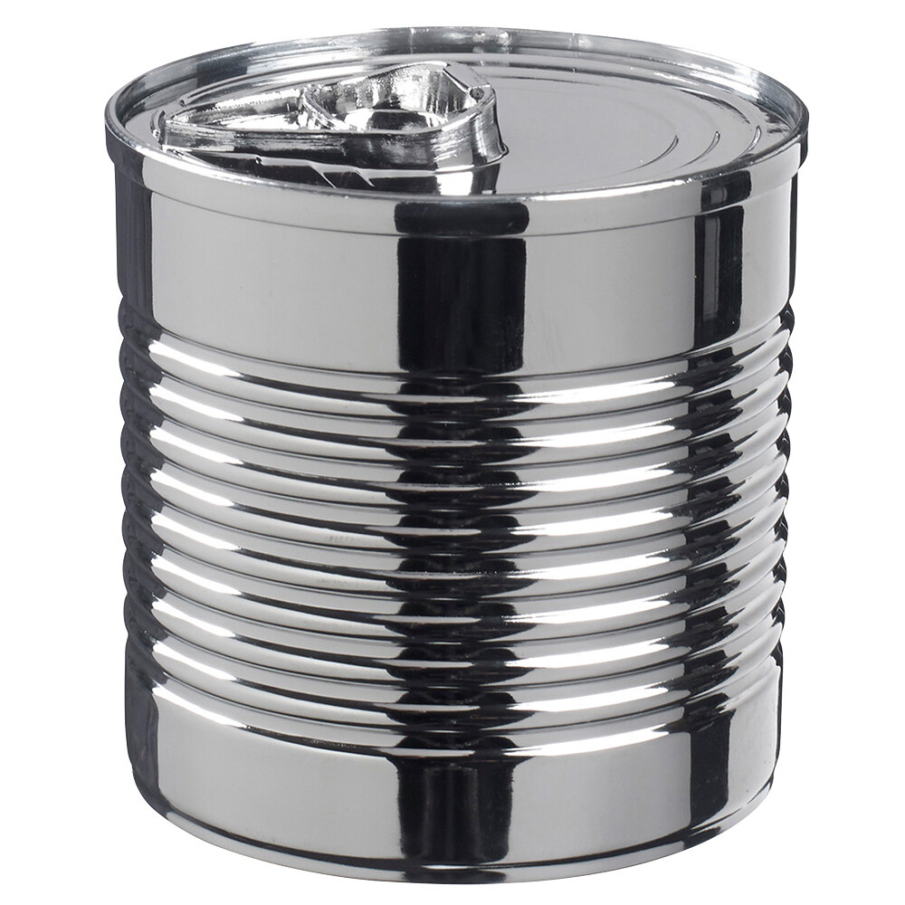 Solia PS34505 2 oz. Silver Plastic Tin Can with Lid 200/Case