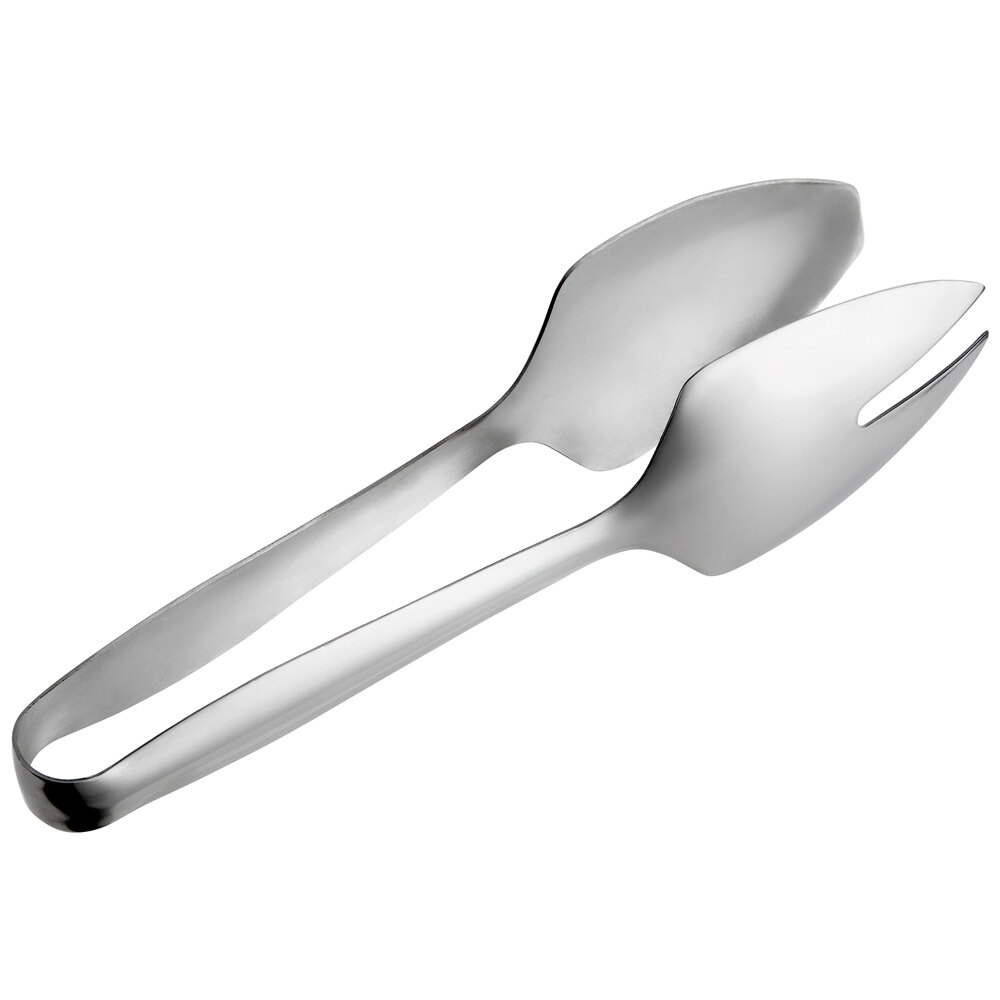 Carlisle 607693 9" 18/8 Stainless Steel Notched Salad Tongs