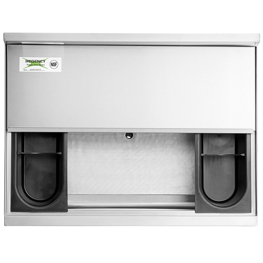 Regency 18 x 24 Underbar Ice Bin with 7 Circuit Post-Mix Cold Plate,  Sliding Lid